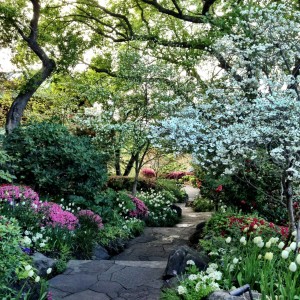 far niente garden path in spring